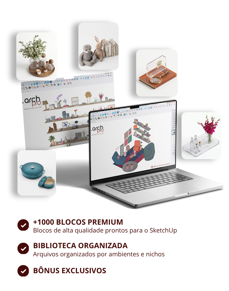 Arch.Blocks — biblioteca de blocos 3D no SketchUp